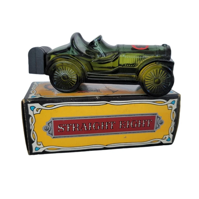Vintage Avon Straight 8 Glass Car Decanter with Wild Country Aftershave 1/2 Full