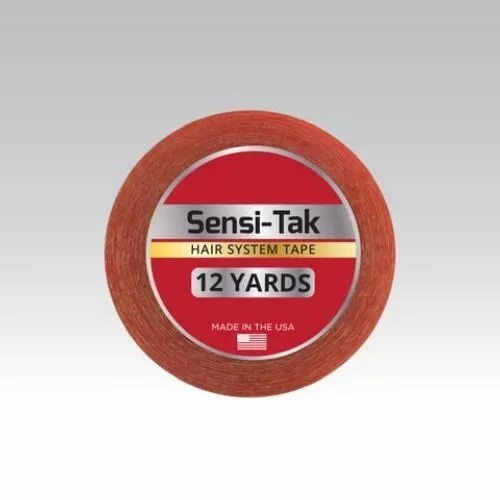 Sensi-Tak Tape (Red Tape) 1" X 12 Yard Roll for Poly Units Wigs Toupee By Walker