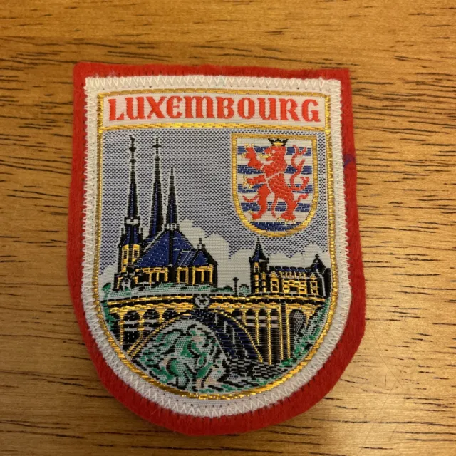 Vintage Travel Souvenir Felt Patch - Luxembourg