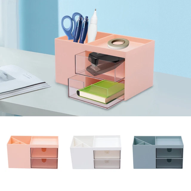 Organizer trucco cosmetico con 2 cassetti conservazione gioielli scatola organizer