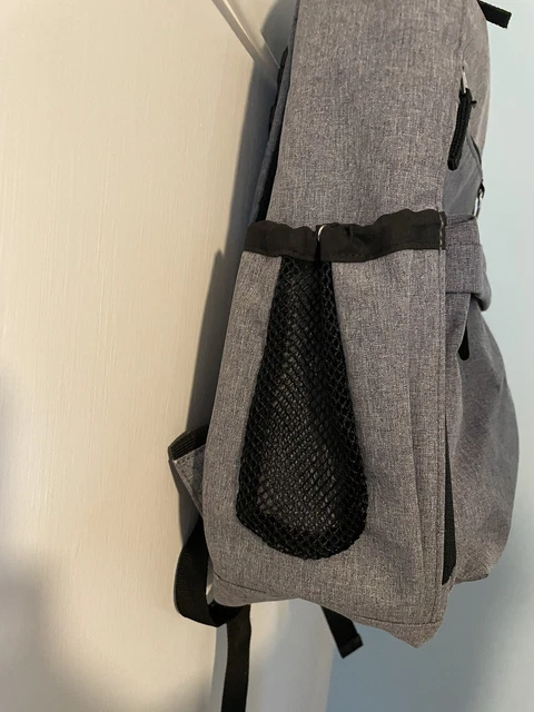 Skip Hop Diaper Bag Travel Backpack Gray With Red Lining 6