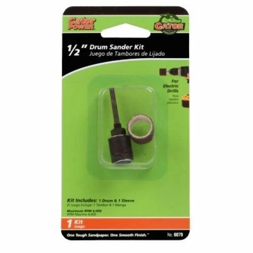 Gator 0.5 in. D X 1/2 in. L Aluminum Oxide Drum Sander Kit 50 Grit Coarse 6070