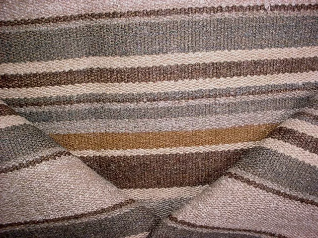 2-5/8Y Kravet Lee Jofa Chocolate Flannel Grey Southwest Stripe Upholstery Fabric