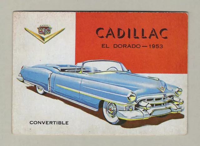 1954 Topps World On Wheels #74 1953 Cadillac El Dorado  Ex