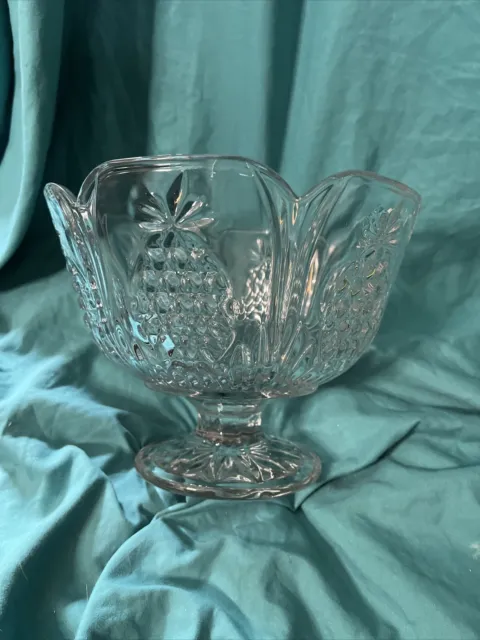Godinger Shannon Lead Crystal Pineapple Pedestal Footed Centerpiece Bowl
