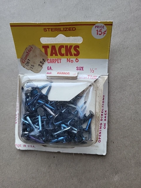 Vintage Pack Of Sterilized Carpet Tacks