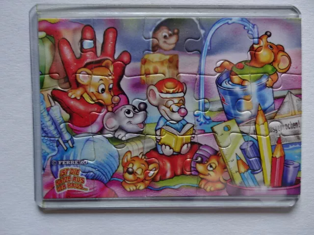 Ü EI Ferrero Puzzle / 2002 - Puzzle - Ist die Katze aus dem Haus - Mitte + BPZ