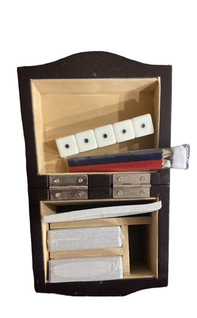 Wooden Card And Dice Gaming Wood Box FREE SHIPPING