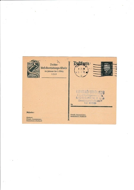 Deutsches Reich, Postkarte Ganzsache