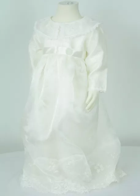 BNWT Baby Girls Ivory / White Christening gown Buu Buu Size 0000-0 2