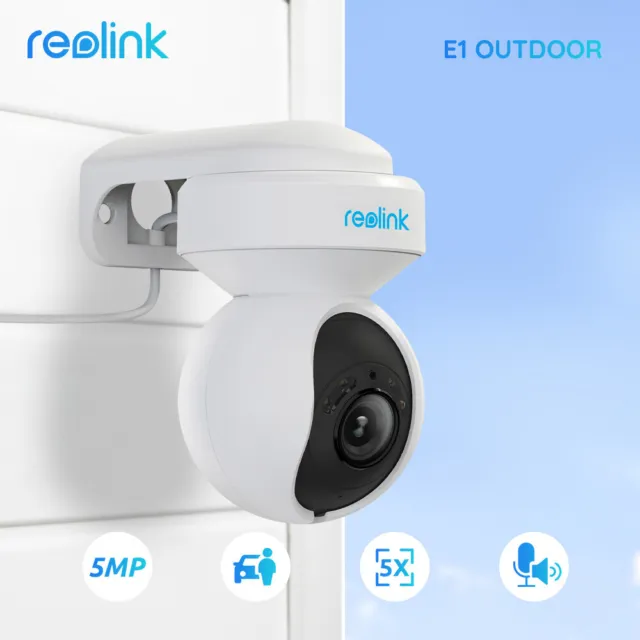 Reolink 5MP Wireless WiFi Security Camera 3X Optical Zoom 2-Way Audio E1 Outdoor