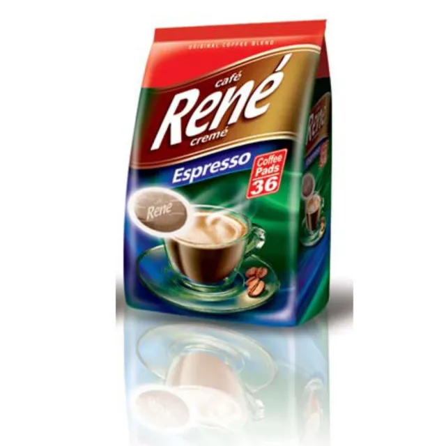 Philips Senseo 108 x Cafe Rene Cremé Espresso Roast Coffee Pads Pods Bags