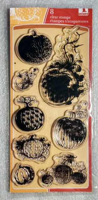 Inkadinkado 8 Clear Stamps - Pumpkins Galore (Free Shipping)