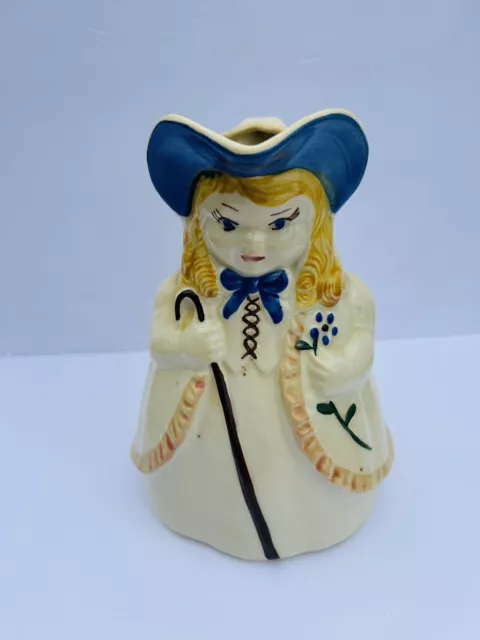 Vintage 1940's Shawnee Pottery Little Bo Peep Pitcher USA 8-1/2 x 5-1/2"