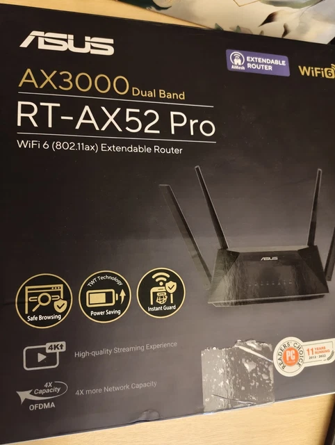ASUS RT-AX57 Go AX3000 Dual Band WiFi 6 (802.11ax) Travel Router, ondersteunt 4G/5G mobiele tethering & publiek WiFi (WISP), netwerkbeveiliging zonder abonnement, VPN-functies, AiMesh, portal