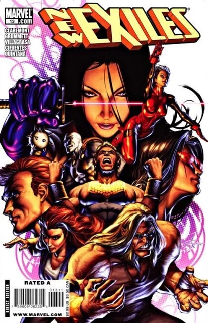 New Exiles Comic 13 Cover A First Print 2008 Chris Claremont Grummett Marvel