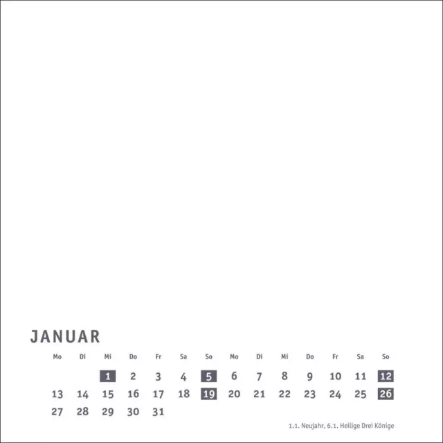 Premium-Bastelkalender weiß klein 2025 2