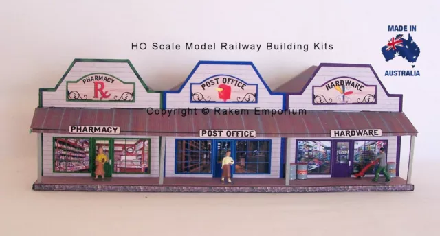 HO Scale Country Pharmacy Post Office Hardware Model Railway Building Kit CRS3b