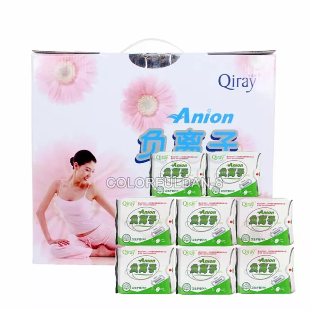 Nuevo paquete de 19 = 456 almohadillas Qiray Anion algodón panty revestimientos sanitarios servilletas toallas