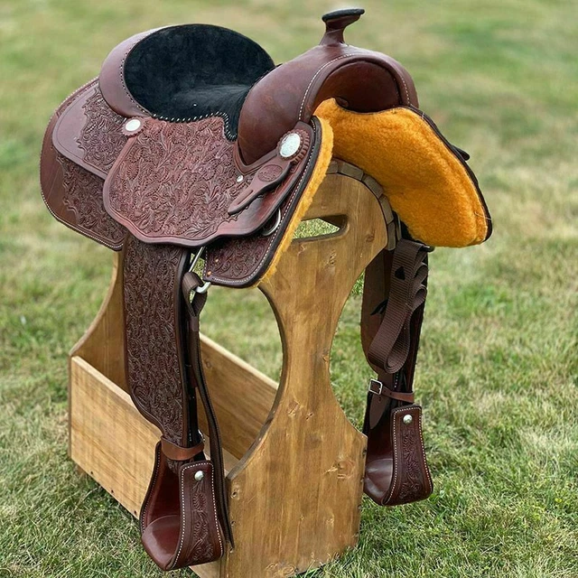 Branded15" 16" 17" Pro Western Barrel Pleasure Trail Co Reining Saddle All Sizes