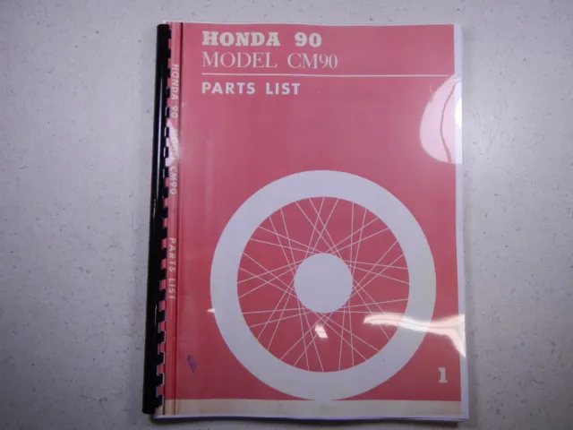 Honda CM90 CM 90 Parts Fiche Fish Exploded Diagram Book Manual Catalog