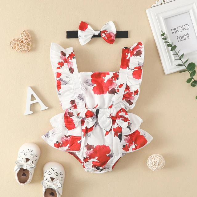 Tuta tutina floreale neonata bambina neonata tuta abito set vestiti