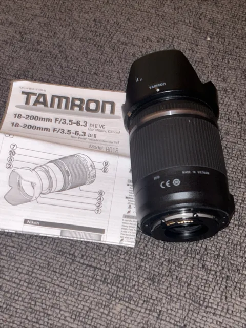 "excellent" TAMRON 18-200mm F3.5-6.3 Di II VC Black  for CANON