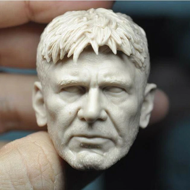 BLANK 1/6 SCALE Indiana Jones Harrison Ford Head Sculpt Unpainted Fit ...