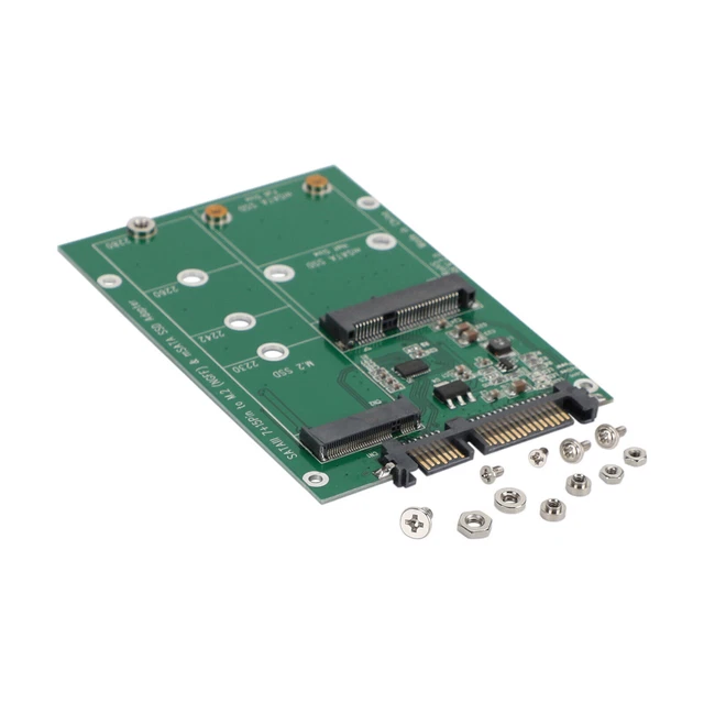 2 In 1 mSATA / M2 NGFF SSD to SATA Converter Adapter Combo Card M.2 Board AUS 3