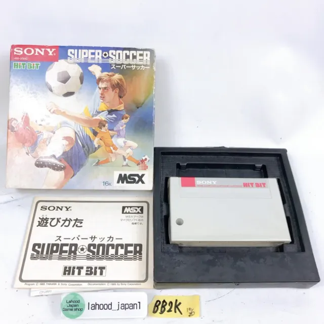 SUPER SOCCER MSX 16K COMPLETE BOX 1985  tested working SONY HIT BIT Japanese JP