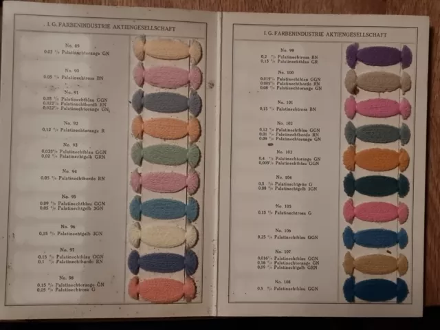 IG Farben Seewasserechte Färbungen auf Wollgarn um 1930 3