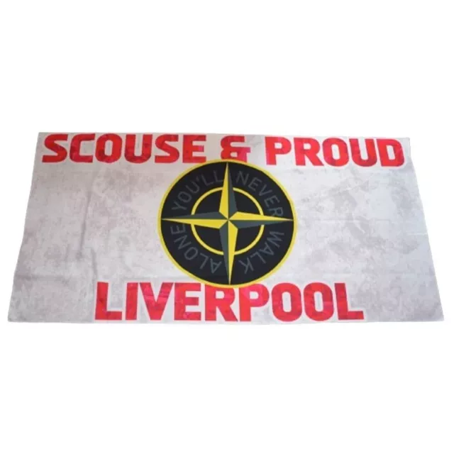 Scouse & Proud Liverpool 100x200cm Microfibre Beach Towel - Inspired by Casuals