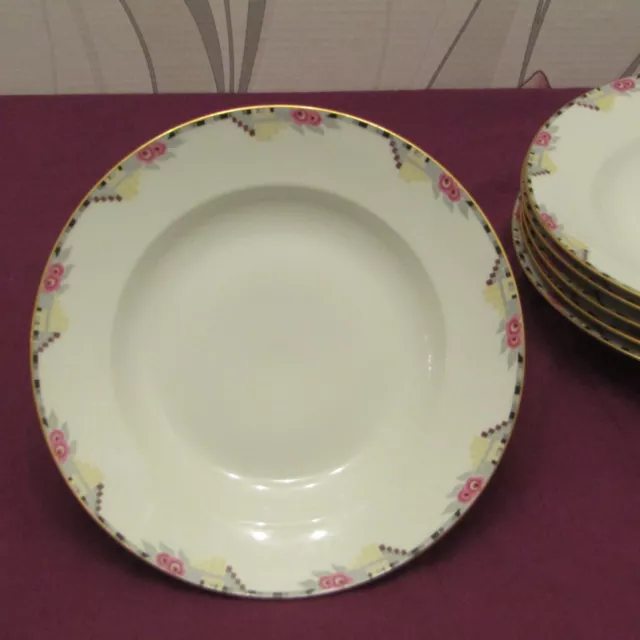 6 assiettes creuse porcelaine de Limoges - William Guérin Paris et cie -  lot 5