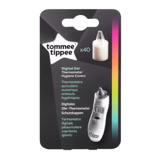 Tommee Tippee Closer To Nature Digital Ear Thermometer Hygiene Covers - 40 Pack