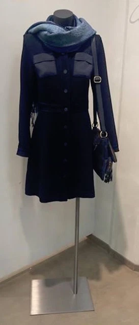 Robe Cop Copine Modèle DUMMY - Taille 40, Noir, Pan Asymétrique, Neuve Avec étiquette (prix Origine 145€)
