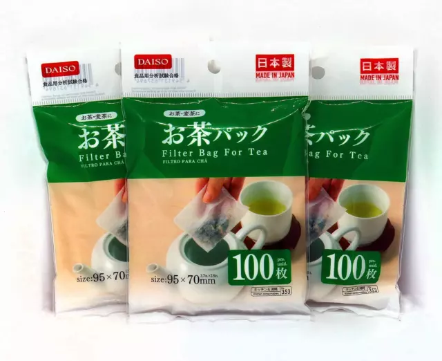 Daiso 3 X100 Pcs Disposable Filter Bags for Loose Tea