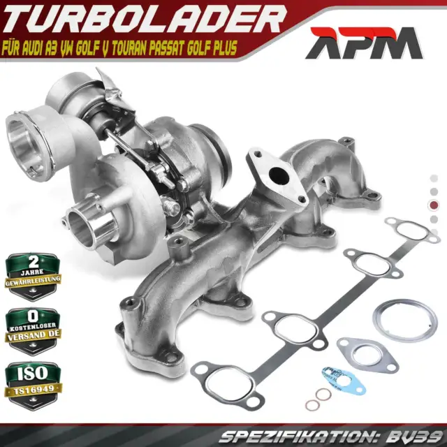 Turbolader für Audi A3 VW Golf V Touran Passat Golf Plus Skoda Seat Altea 1.9TDi