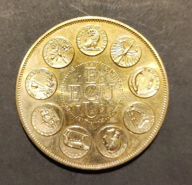 MÉDAILLE ECU EUROPA 1979 Doré 41 mm 31 Grammes EUR 5,00 PicClick FR