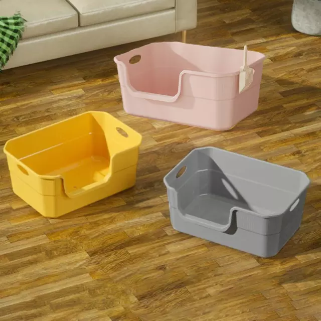 Open Top Pet Litter Box Cat Bedpan Cat Toilet for Small