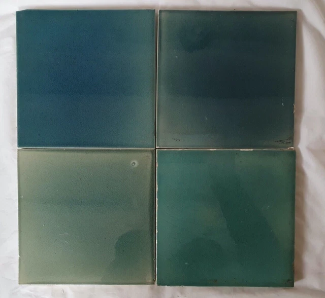 A Group Of Four 6 Inch Tiles. Circa 19Th Century.
