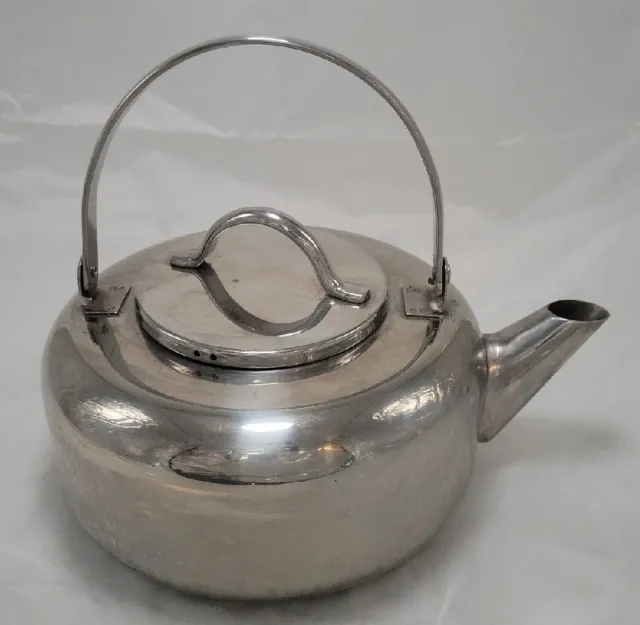 Vintage MPS Magnalite Professional Stainless Steel Tea Kettle, Swiveling Handle