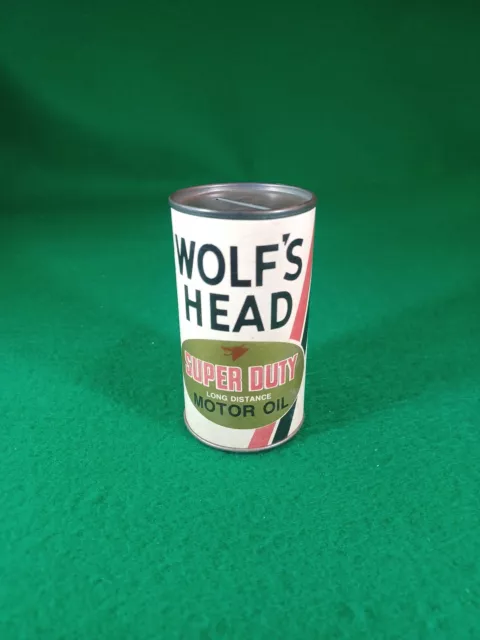 Wolf's Head Super Duty Motor Oil Coin Tin Excellent condition