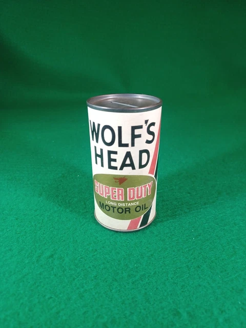 Wolf's Head Super Duty Motor Oil Coin Tin Excellent condition