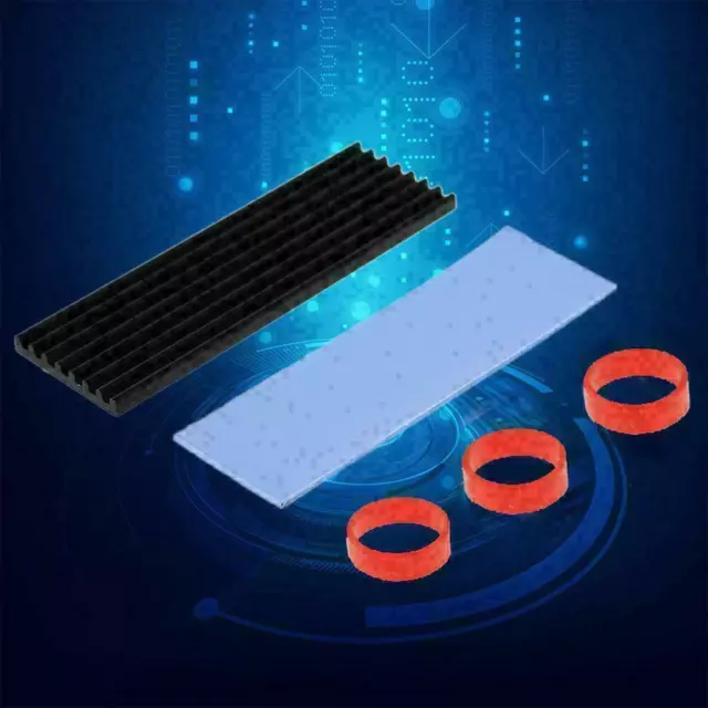 3Pcs  M.2 NGFF NVMe 2280 PCIE SSD Aluminum Cooling Heat Sink L0Z1 Pad Q5S1 With