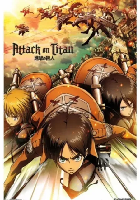 WV6306 Attack on Titan Shingeki no Kyojin Characters Eren Yeager Mikasa  Ackerman Annie Armin Hange Levi Sasha Anime Manga Art 16x12 Print Poster