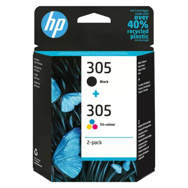 MULTIPACK de 2 CARTOUCHE HP NOIRE + COULEUR 305 / 6zd17ae noir pack deux pas xl