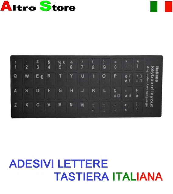 Lettere Tasti Stickers Adesivi Tastiera Italiana Adesiva Universale Per - Foto 8