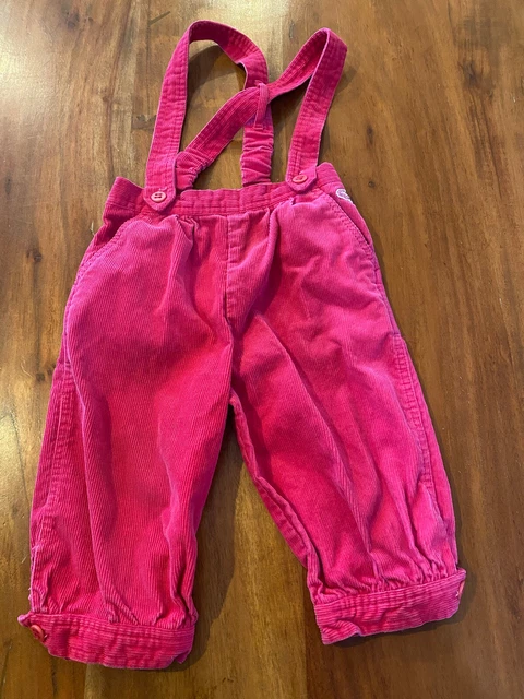 Lacoste overalls girls pink corduroy baby girls 18 24 Months Vintage 80s