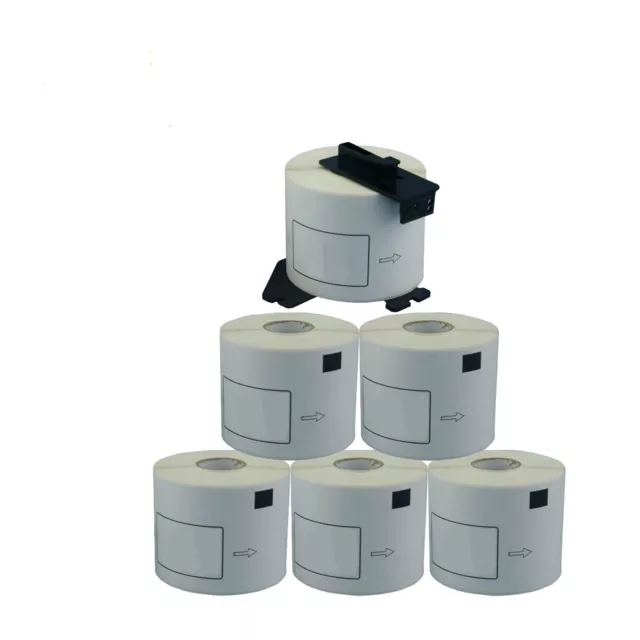 5+1 Rolls Compatible DK-22205 BROTHER White Continuous Labels – 62mm X 30.48m