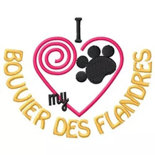 I Heart My Bouvier des Flandres Ladies T-Shirt 1289-2 Size S - XXL